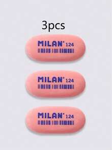 3 piezas de gomas de borrar con forma ovalada y de colores, artículos de papelería creativos, gomas de borrar de estilo minimalista, gomas de borrar limpias para estudiantes - Multicolor - Ver 10