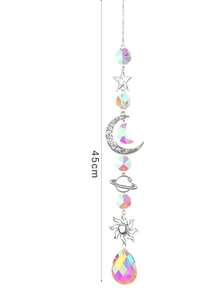 1 đồ trang trí treo xua đuổi chim bảo vệ thực vật, trang trí sân vườn ngoài trời, ngôi sao mặt trăng hoa Dreamcatcher - Nhiều màu - Xem 5