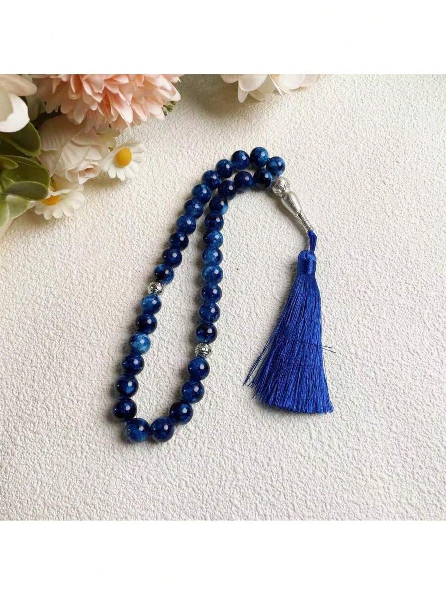 1pc 10cm Big Floral Beads 33pcs Delicate Muslim Prayer Beads, Original Handmade Colorful Arabic Tassel Bracelet - Multicolor - View 1