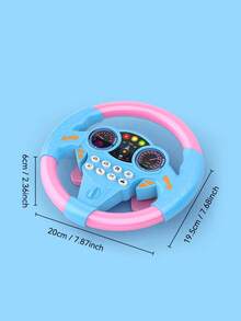 20*19.5*6厘米仿真汽车方向盘，男孩模拟驾驶玩具，驾驶游戏方向盘，儿童玩具，方向盘赛车游戏，仿真汽车音乐方向盘，室内婴幼儿早教益智玩具，可固定在桌子或门上进行模拟驾驶，节日/生日礼物，适合3-12岁儿童