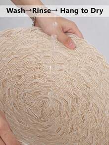 Round Woven Placemats 15 Inch Set Of 4 Bohemian Woven Washable Kitchen Table Placemats For Family Gatherings, Wedding Parties