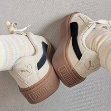 Puma 百搭休閒 輕鬆舒適 耐磨輕便女款低筒板鞋 - 卡其色 - 查看 5