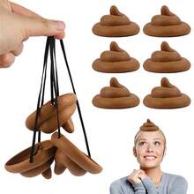 3Pcs Poop Hat Prank Prop Beanie Party Supplies Hats Halloween Party Headwear Funny Headgear Pvc Simulation Shape Men And Women - Multicolor - View 3