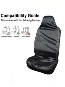 Universal Car Black Seat Covers, Waterproof Car Seat Front And Back Covers, Suitable For All Types Of Car Seats, Protect Your Seats From Dust, Pet Hair, Dirty Liquids, Etc., Keeping Your Seats Brand New