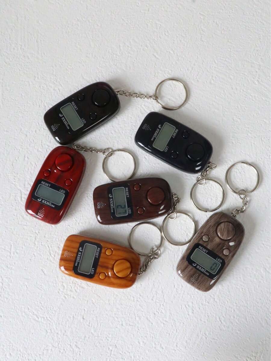 1pc New Finger Ring Counter, Electronic Digital Hand Tally Counter, Manual Counting Ring With Large Display, Battery Operated Clicker Tool - Multicolor - View 1