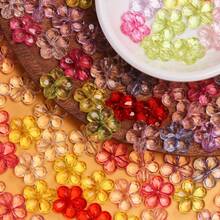 50/100Pcs 14mm Multicolor Spacer Loose Beads With Hole Flower Shape Handmade Material - 彩色 - 查看 6