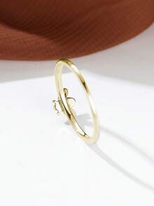 1 pieza Anillo con forma de abeja, apto para uso diario - Amarillo Oro - Ver 3