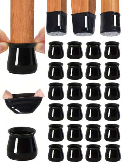4/8/16/24 PCS Chair Leg Floor Protectors, Furniture Pads For Hardwood Floors, Furniture Sliders For Chair Legs, Silicone Chair Leg Caps Cover,Floors From Scratching And Reduce Noise,Suitable For Various Indoor Scenes(Gray)
