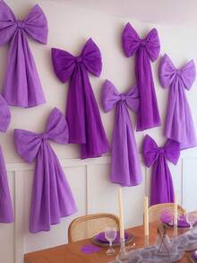 عقدة الفراشة وردي كبير 2 قطعة/1 قطعة للتعليق على الحائط، شريط قماشي للخلفية، هدية لغرفة الفتيات، ديكور حفلة عيد الحب، ديكور جداري لعيد الميلاد، ديكور غرفة الأم، ديكور منزلي رومانسي، ديكور عيد الميلاد، ديكور الشتاء، ديكور العطلات