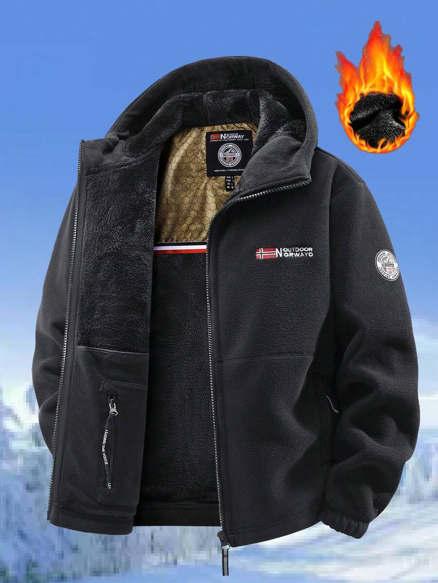 Herren Herbst/Winter Lässig Jacke mit Thermofutter, Graphen Heizung, Kapuzen Sportswear Top