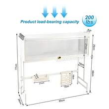Dish Drainer, 3-Tier Stainless Steel Dish Drainer With Drip Tray, Dish Drainer With Cup Holder, Dish Dryer For Kitchen Counter - White-85*28*77cm - View 7