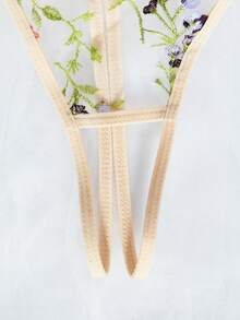 Floral Mesh Sheer Comfortable Everyday Sexy Lingerie Set For Women