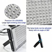 1 pieza Unidad de exposición LED de luz negra para serigrafía - Accesorio metálico con control de interruptor, alimentado por USB, con opciones de 50/96/144 LED para impresión de fotos a color - Sin baterías requeridas
