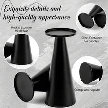 Bộ 1/3/12 chân nến màu đen, trang trí nhà cửa, đám cưới. - màu đen - Xem 9