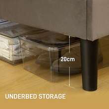 Velvet-Feel Grey Double Bed Frame With Stylish Headboard - Chic And Comfortable Design For Modern Bedrooms - one-size - View 6