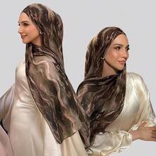 ZGMYC Watercolour Floral Printed Hijab Scarf For Women Soft Modal Cotton Instant Hijab Head Wraps Shawls Long Scarveshalloween - 顏色 22 - 查看 10