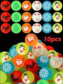 10/20 Bolinhas Saltitantes Brilhantes de Natal, Bolinhas Saltitantes Luminosas, Bolinhas Saltitantes de Borracha de 1.06-Polegadas, Pacote, Adequadas para Presentes de Jogos de Festa de Aniversário, Presentes de Natal, Lembrancinhas de Festa (Estilos Aleatórios)