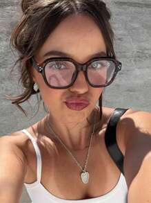 1 Stück Vintage Leoprint Brille für Damen, geeignet für tägliches Outfit-Matching, nicht verschreibungspflichtige Dekorationsbrille für Arbeit, Lesen, Lässig