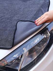 1pc Microfiber Towels For Cars - Extra Large Car Drying Towel, Soft, Ultra Absorbent Quick Drying Vehicle Cleaning Cloth, Lint-Free, Scratch-Free Towel Kit - Black - View 3