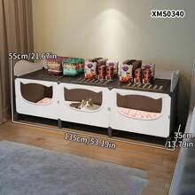 4-Season Enclosed Cat Bed, Ventilated Cool For Summer, Suitable For Upper & Lower Bunk, Cat Villa - Multicolor - View 7