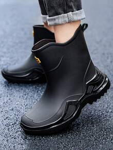 Fesd Ts 德国风格男士短款雨靴，防滑橡胶靴，适用于厨房工作、洗车、露营、钓鱼等户外活动、防水运动户外沙滩 TPR（热塑性橡胶）家用雨鞋、工作鞋，适合所有季节