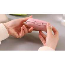 Holii Travel Pill Organizer, 8 Compartments Portable Pill Case, Daily Pill Box To Hold Vitamins, Small Pill Container For Pocket Purse Medicine Organizer(Pink) - 粉色 - 查看 5