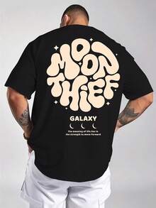 Men's Summer Short Sleeve Printed-Shirt - Black - View 12