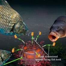 6个碳钢丝饵笼坠，新款方形饵笼弹簧钩