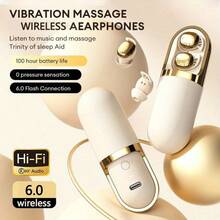 The Latest S13 Vibrating Massage Wireless Earbuds Come With A Vibrating Charging Case, Featuring Relaxation And Massage Functions. Designed To Be Compact And Lightweight, They Are The Ideal Choice For Stress-Free Use During Relaxation Or Sleep. - 紫色 - 查看 5