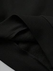 Tween Girls Vintage Heart Print Sweatshirt And Leopard Print Pants Casual Outfit - Black - View 4