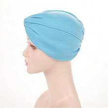 Chemo Sleep Turban Headwear Scarf Hat For Cancer Patient Hair Losshalloween - Lake Blue - View 6