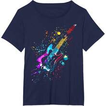 Guitar Music Instrument, Music Band & Guitarists T-Shirt - Black - View 4