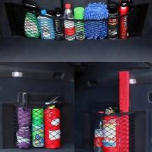 Bolsa de almacenamiento para el maletero del coche, red de almacenamiento multifuncional para el asiento trasero de SUV, accesorio interior del coche ahorrador de espacio con divisor de carga - Negro - Ver 10