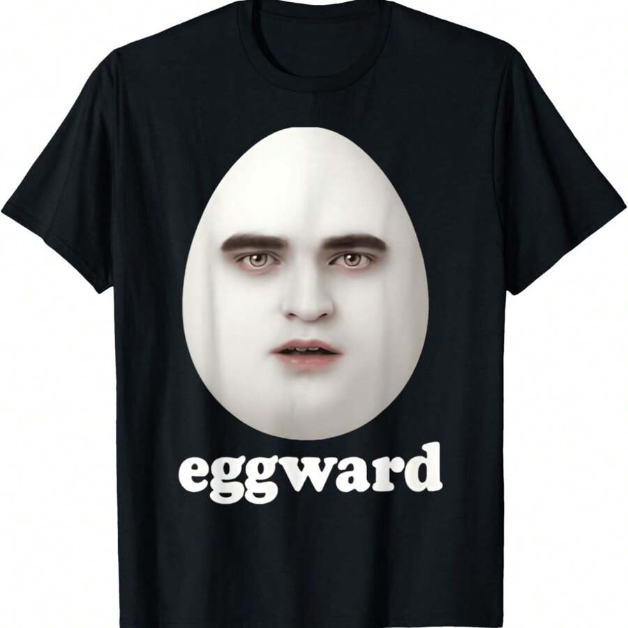 Eggward Funny Meme Cute T-Shirt For Men Women - 黑色 - 查看 1