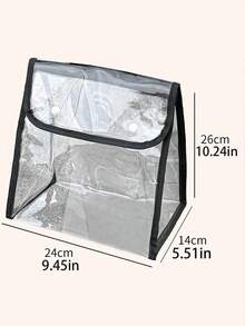 1 pieza Bolsa de almacenamiento frontal para scooter eléctrico, impermeable, con botón magnético, gran capacidad, adecuada para teléfono, lápiz labial, mochila infantil, resistente a la suciedad, bolsa colgante de almacenamiento multifuncional, bolsa de almacenamiento frontal para scooter eléctrico, bolsa de almacenamiento transparente, impermeable, anti-lluvia, bolsa para teléfono, organizador de almacenamiento - Multicolor - Ver 8