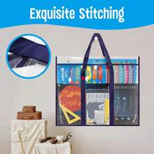 Bolsa transparente grande para documentos - Material de PVC resistente, diseño de cara frontal, convertible a mochila o de mano, adecuada para oficina, proyectos artísticos, carteles, portafolios - Profesionales, estudiantes, artistas - Disponible en rojo/azul/negro, carpeta de archivo portátil, material de PVC duradero, bolsa multiusos, tela resistente al desgarro, diseño creativo personalizado