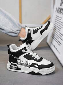 Nuevas zapatillas casuales de suela gruesa y media altura para hombre, otoño/invierno 2025, estilo deportivo y versátil de moda