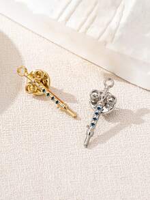 2pcs Silver Needle Brooch Set + Delicate Stethoscope & Syringe Metal Brooch, Fashionable Medical Element Multi-Functional Accessory Gift - Silver - View 8