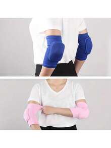 2pcs/1pair Men Women Elastic Elbow Pads Sport Fitness Elbow Support Thickened Sponge Elbow Brace Tennis Basketball Football Volleyball Arm Sleeve Pad Adults - Multicolor - View 4