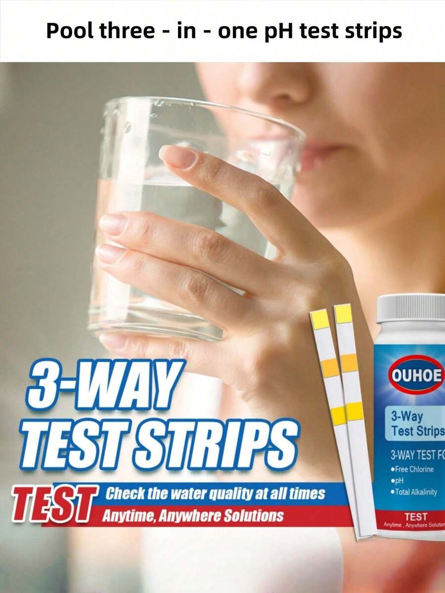 一盒50片泳池三合一PH测试纸。该测试纸可对泳池水质进行准确、简便的检测。 - 彩色 - 查看 1