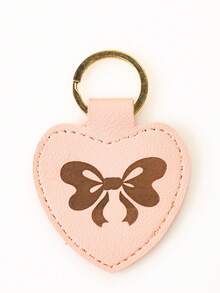 1 件别致的蝴蝶图案 PU 钥匙扣，可定制首字母女士钥匙扣，送给家人、朋友和情侣的理想情人节礼物 - 彩色 - 查看 5