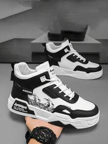 Nuevas zapatillas casuales de suela gruesa y media altura para hombre, otoño/invierno 2025, estilo deportivo y versátil de moda