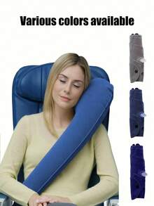 1pc Simple Foldable Travel Pillow, Lightweight Portable Travel Accessories For Car Airplane Sea, Travel Pillow - First Neck Pillow With An Arm-Sling! Supports The Head, Body, And Arms, Providing The Leaning Support