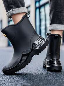 Fesd Ts 德国风格男士短款雨靴，防滑橡胶靴，适用于厨房工作、洗车、露营、钓鱼等户外活动、防水运动户外沙滩 TPR（热塑性橡胶）家用雨鞋、工作鞋，适合所有季节