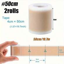 2 Rolls Medical-Grade Hypoallergenic Silicone Scar Covering Tape - Gentle, Washable, And Reusable For Surgical Scars, C-Section Scars, And Keloid Scars - Soft, Breathable, And Water-Resistant Silicone Scar Sheets For Effective Scar Management - Multicolor - View 6