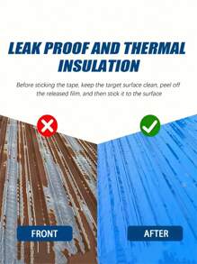 1/2卷防水、耐热、防锈超强粘性修补胶带，耐高温，适用于家庭、工厂、金属表面、屋顶和铁皮裂缝密封、防漏、家用物品 - 彩色 - 查看 5