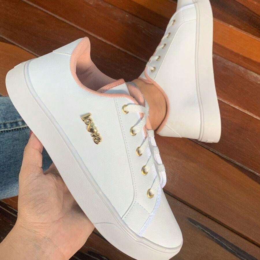 LOVE WOMEN'S CASUAL SNEAKERS, COMFORTABLE MODEL - trắng - Xem 1