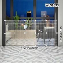 Pet Gate Dog Fence Barrier Isolation Door Small Dog Indoor Cat Rabbit Stair Balcony Enclosure - Multicolor - View 8