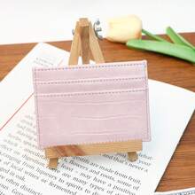 1pc's New Crocodile-Patterned PU Simple And High-End Ins Style Versatile Multi-Color Ladies' Gift Multi-Slot Coin Purse Card Case Wallet Birthday Present For Women Wallet Mini Wallet Purse Wallet Card Wallet - Multicolor - View 6