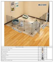 Easy Install Indoor Cat Fence, Home Use Rabbit Fence, Dog Cage, Cat Game Fence, Cat Gate, Cat Cage - Multicolor - View 24